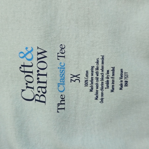 CROFT AND BARROW WOMEN'S PLUS SIZE SHORT SLEEVE AQUAMARINE PULLOVER TOP SIZE 3X - Picture 11 of 11